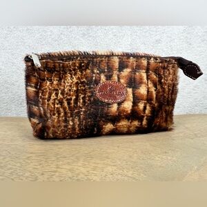 TERRIDA TANGAROA Venice Pony Hair Leather Cosmetic‎ Pouch Zipper